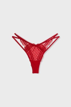 Lace and Tulle Tanga;${refinementColor}