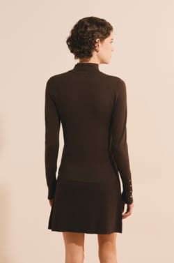 Pull en maille fine &agrave; manches mi-longues;${refinementColor}