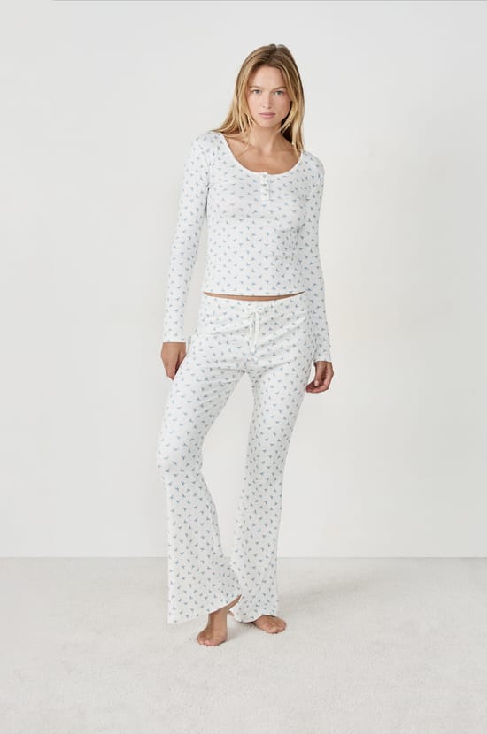 Pantalon de pyjama avec imprimé nœuds;${refinementColor}