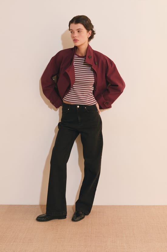 Wide Cotton Jeans;${refinementColor}