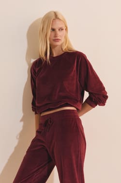 Sweatshirt de pyjama c&ocirc;tel&eacute;;${refinementColor}