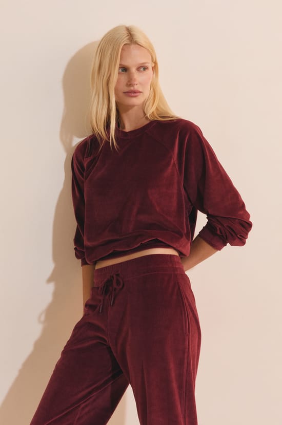 Sweatshirt de pyjama c&ocirc;tel&eacute;;${refinementColor}
