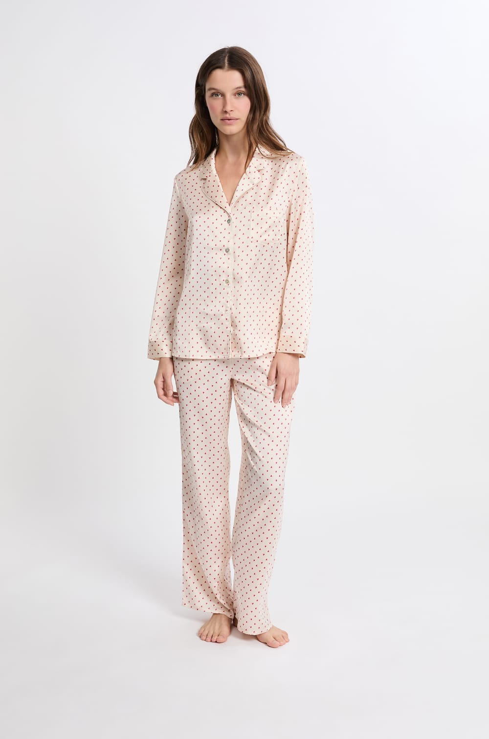 2-Piece Pajama Set With Patterns And Mask;${refinementColor}