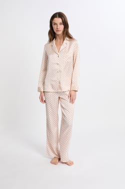 2-Piece Pajama Set With Patterns And Mask;${refinementColor}
