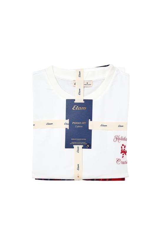 Ensemble de pyjama 2 pi&egrave;ces en coton;${refinementColor}