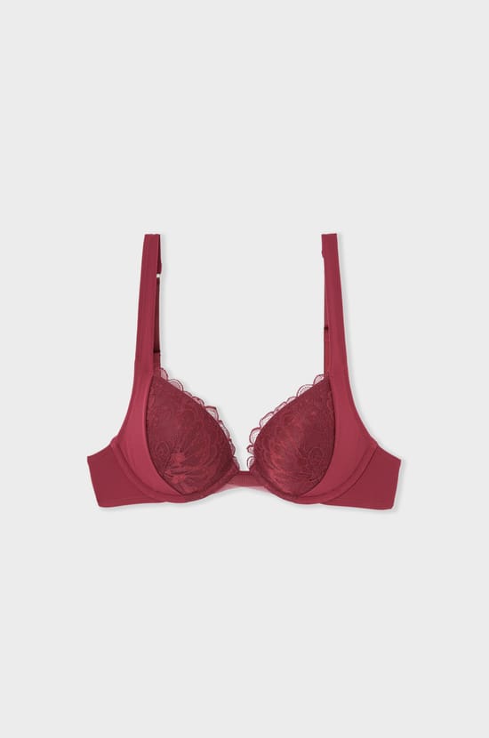 Soutien-gorge N.2 - Le push-up plongeant en dentelle;${refinementColor}