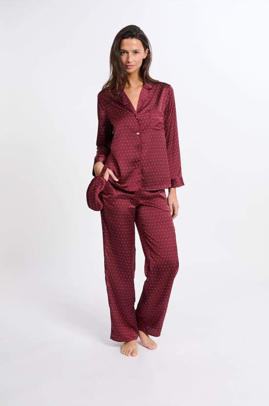 Set pyjama 2 pièces à motifs avec masque;${refinementColor}