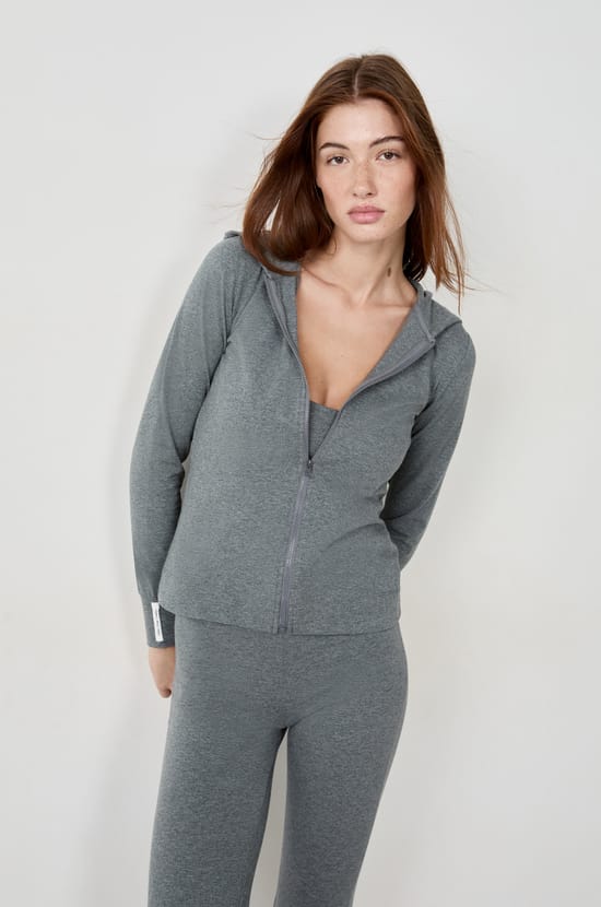NOT US - Sweat zippé à capuche en coton;${refinementColor}