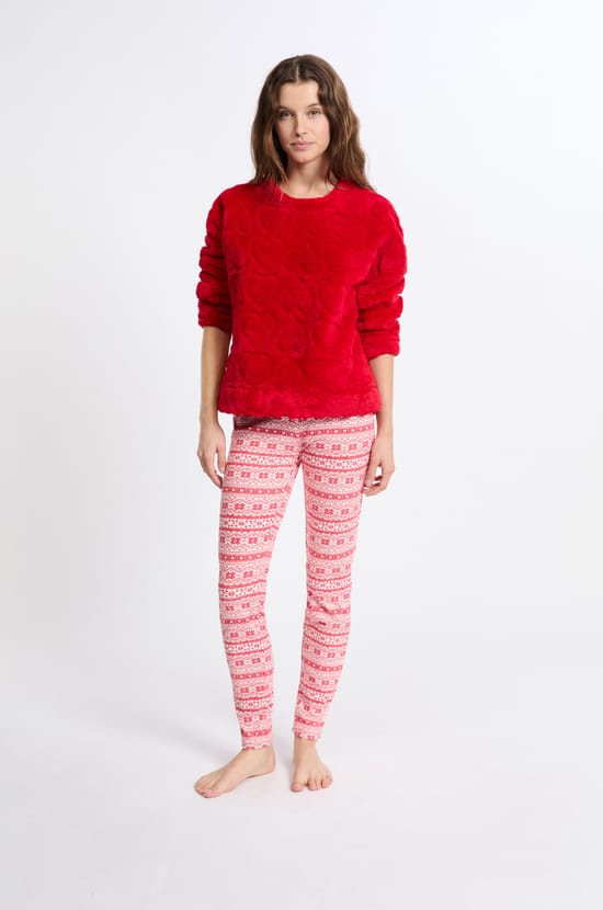 Pyjama 2 pièces à motifs;${refinementColor}