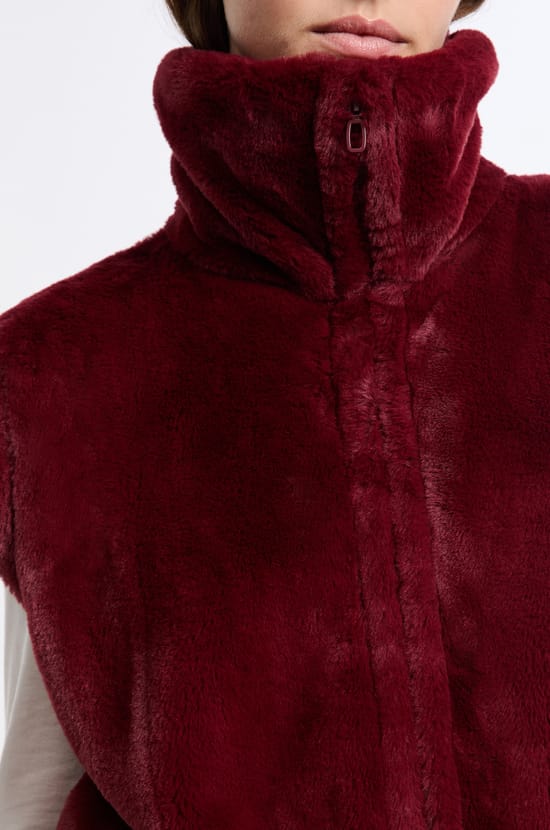 Gilet sans manches effet polaire;${refinementColor}