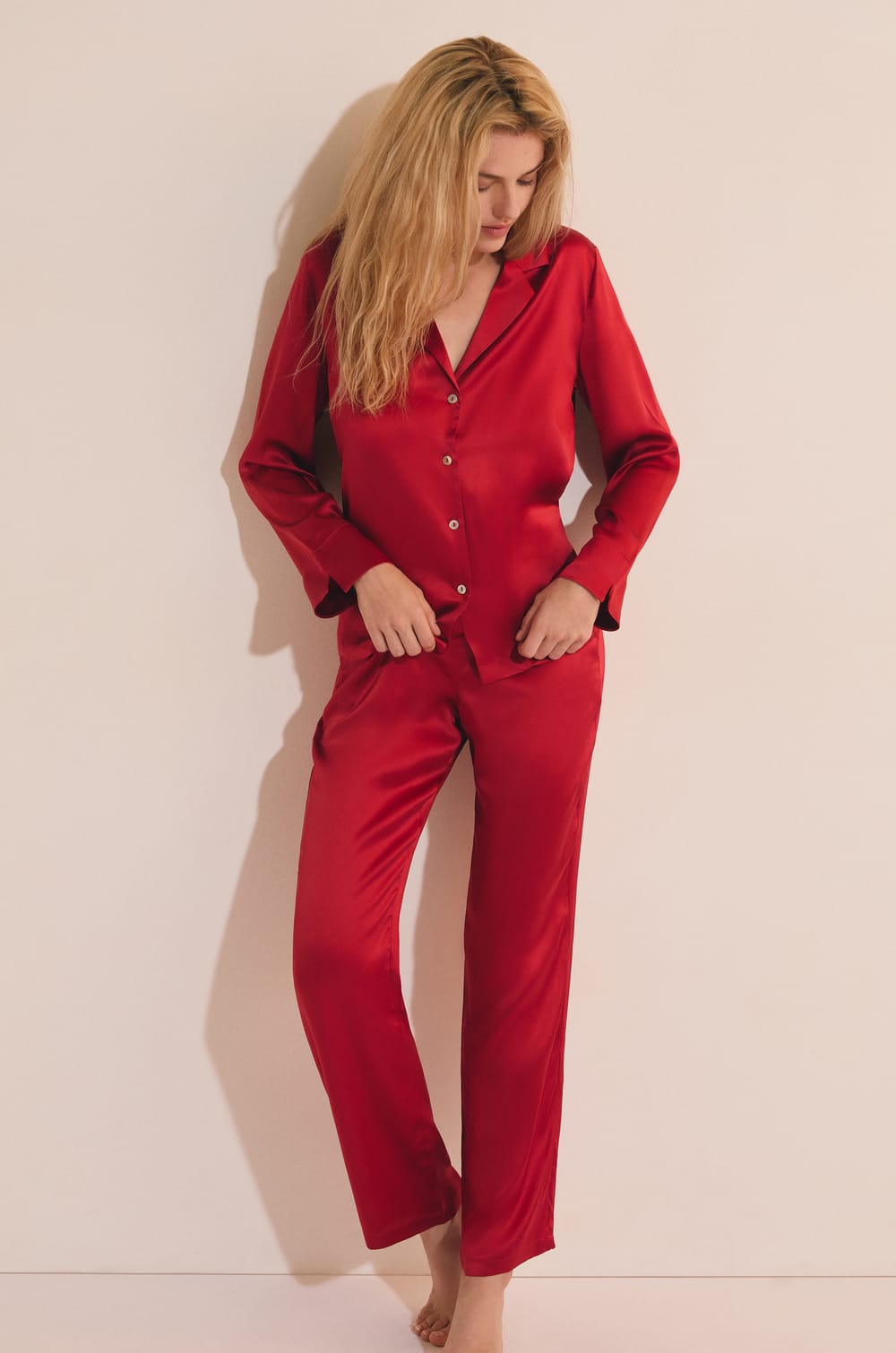 Silk Pyjama Trousers;${refinementColor}