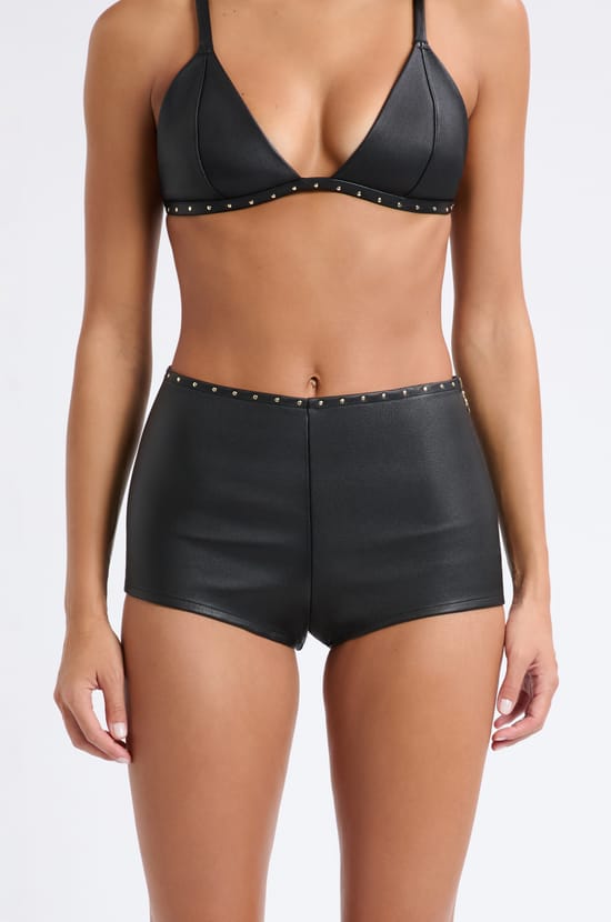 Sorty boyleg en cuir;${refinementColor}