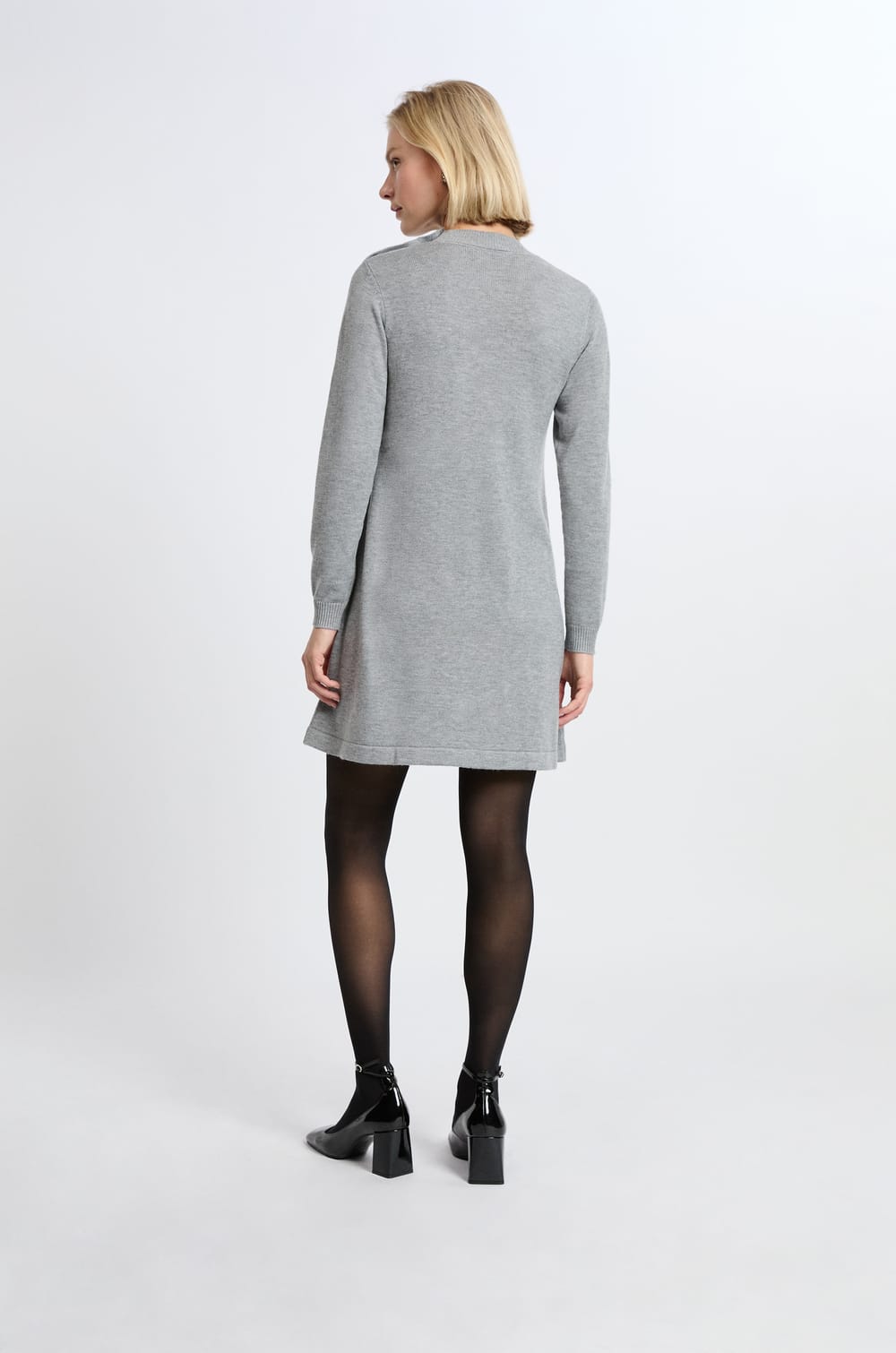 Robe &agrave; manches longues avec laine;${refinementColor}