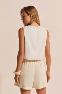 Top sans manches avec lin;${refinementColor}