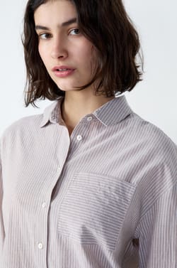 Chemise de pyjama manches longues en coton;${refinementColor}