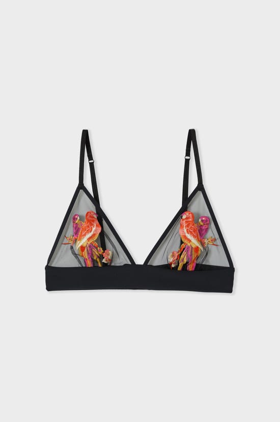 Soutien-gorge triangle sans armatures brodé;${refinementColor}