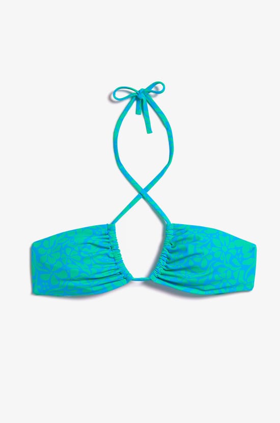 Strapless Wireless Floral Bikini Top;${refinementColor}