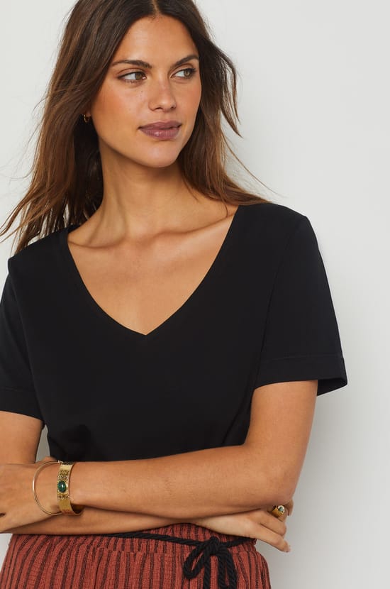 T-shirt manches courtes 100% coton;${refinementColor}