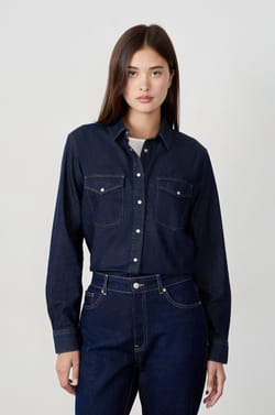 Chemise effet denim;${refinementColor}