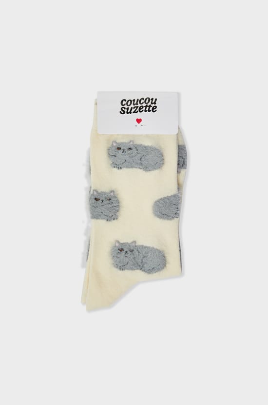 Chaussettes à motifs chats Coucou Suzette;${refinementColor}