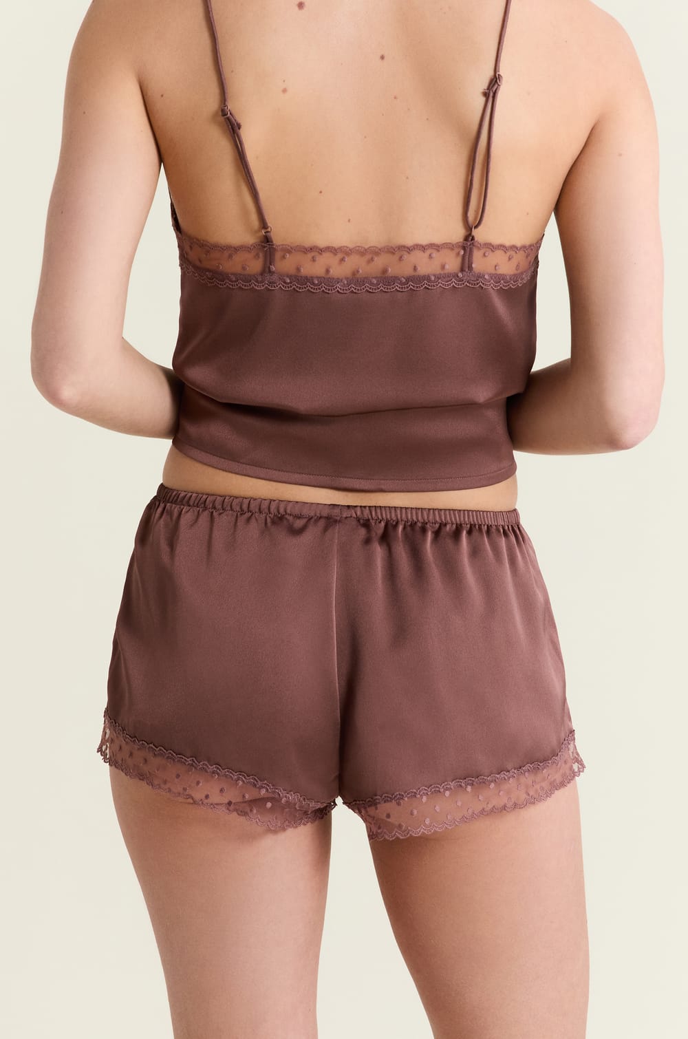 Short de pyjama satin&eacute;;${refinementColor}