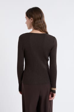 Iridescent Cardigan With Gold Buttons;${refinementColor}