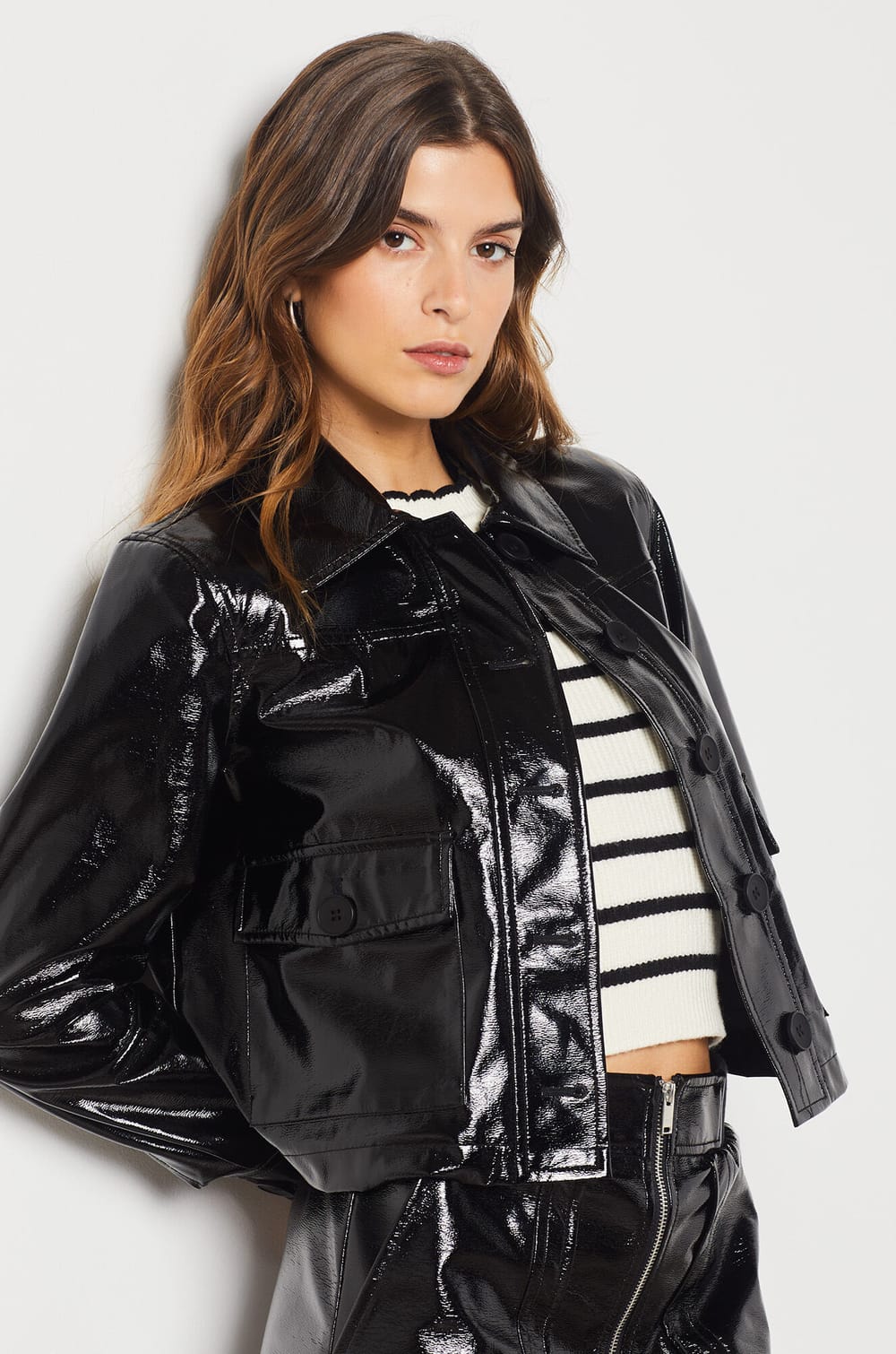 Vinyl Jacket MINKA NOIR ETAM