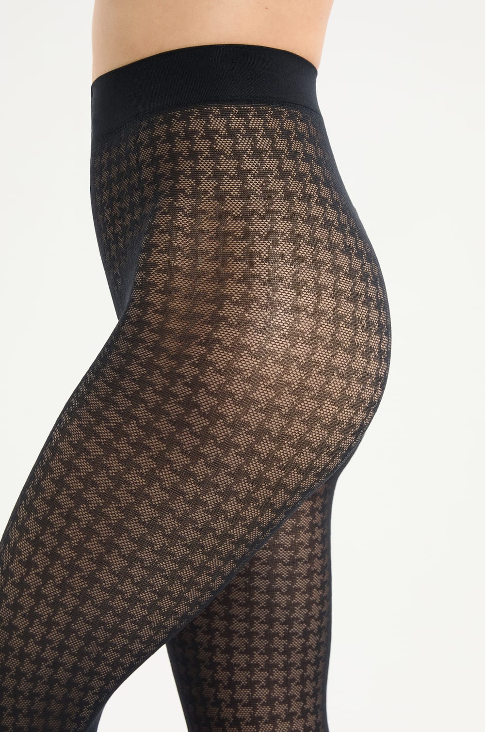 Collant semi-opaque à motifs;${refinementColor}