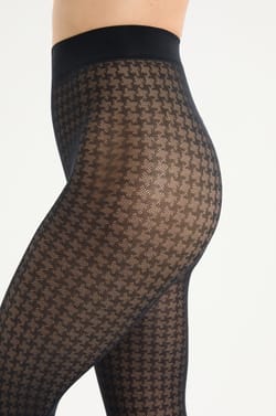 Collant semi-opaque à motifs;${refinementColor}