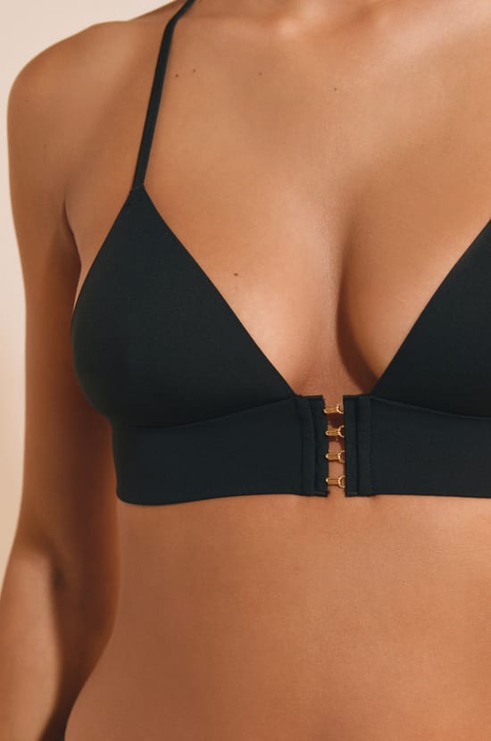 Soutien-gorge triangle en microfibre;${refinementColor}