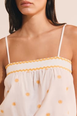 Caraco avec motifs soleil en coton;${refinementColor}