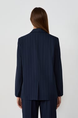 Veste blazer à rayures;${refinementColor}
