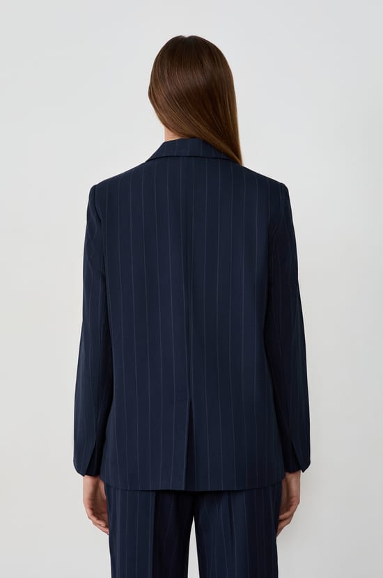 Veste blazer à rayures;${refinementColor}