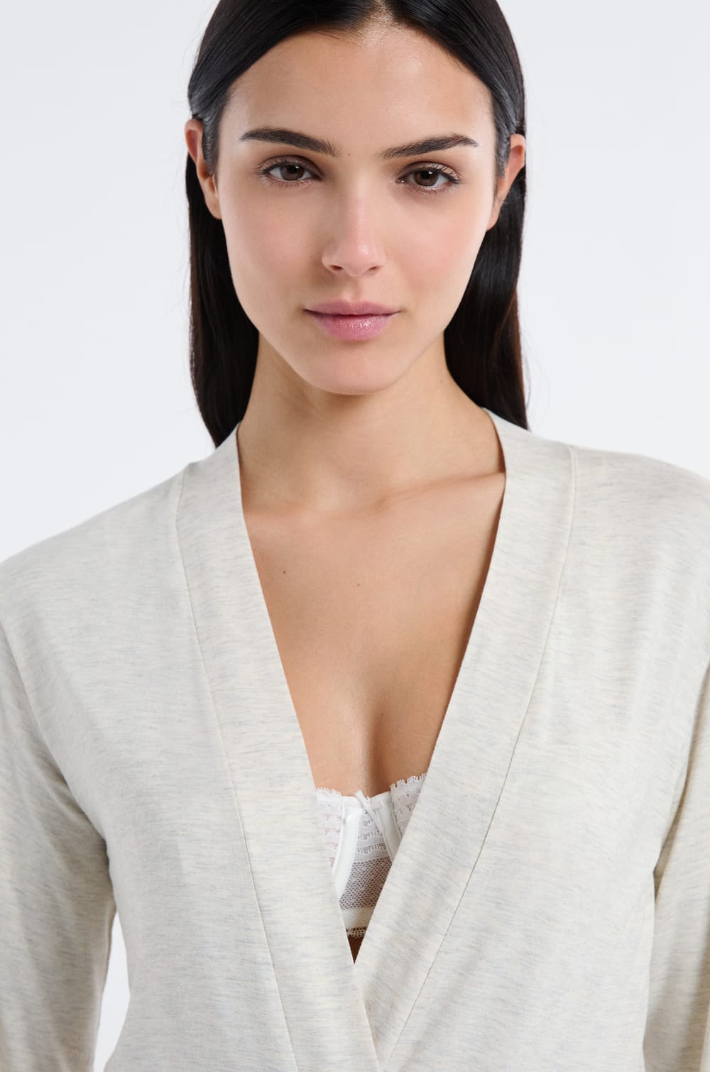 Szlafrok z długimi rękawami;${refinementColor}