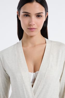 Szlafrok z długimi rękawami;${refinementColor}