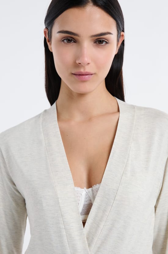 Szlafrok z długimi rękawami;${refinementColor}