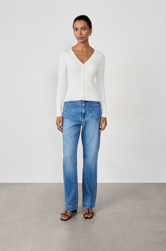 Gilet manches longues en maille fine;${refinementColor}