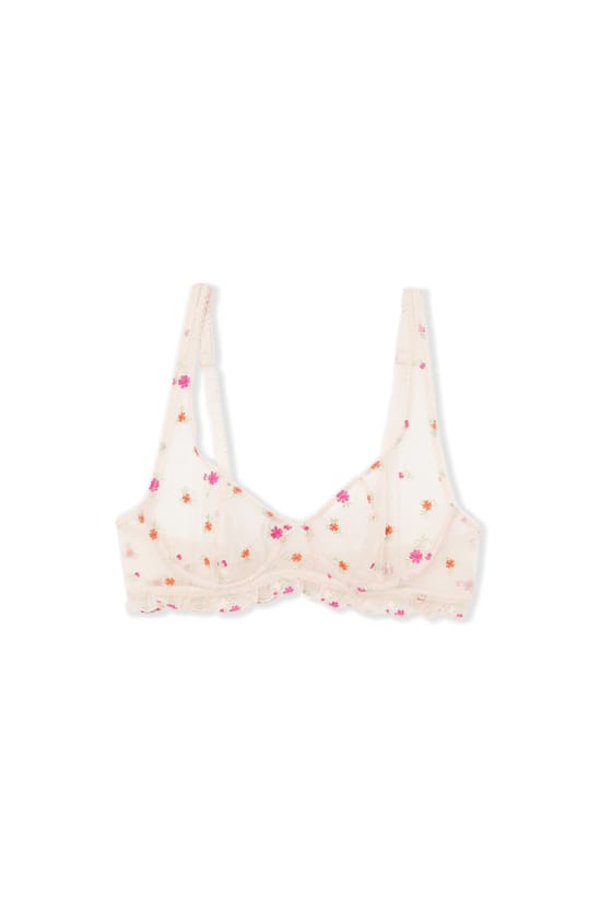 Bra with Embroidery;${refinementColor}