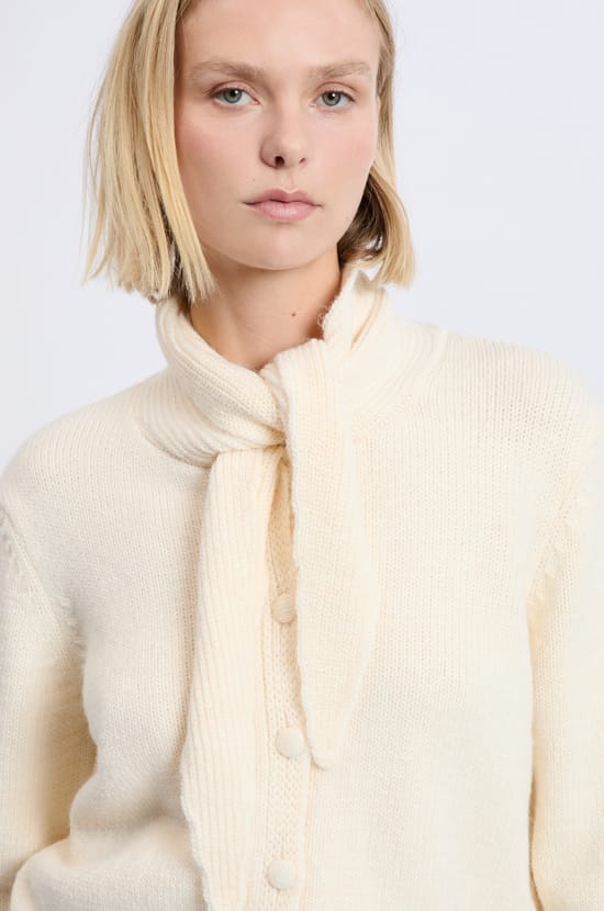 Front-Tie Cardigan;${refinementColor}