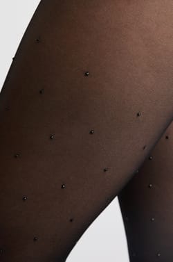 Semi-opaque tights with pearls;${refinementColor}