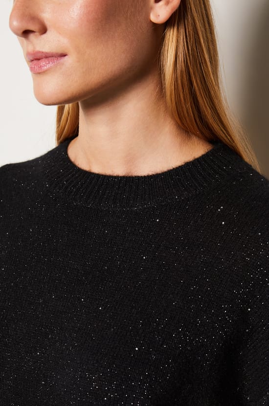 Pull cachemire à paillettes;${refinementColor}
