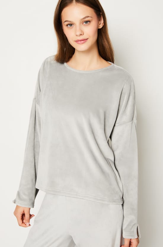 Sweat de pyjama polaire;${refinementColor}
