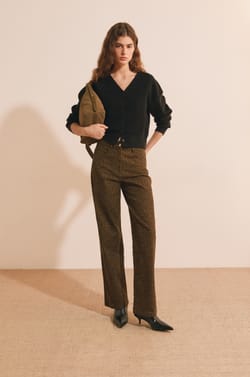 Pantalon &agrave; motif l&eacute;opard;${refinementColor}