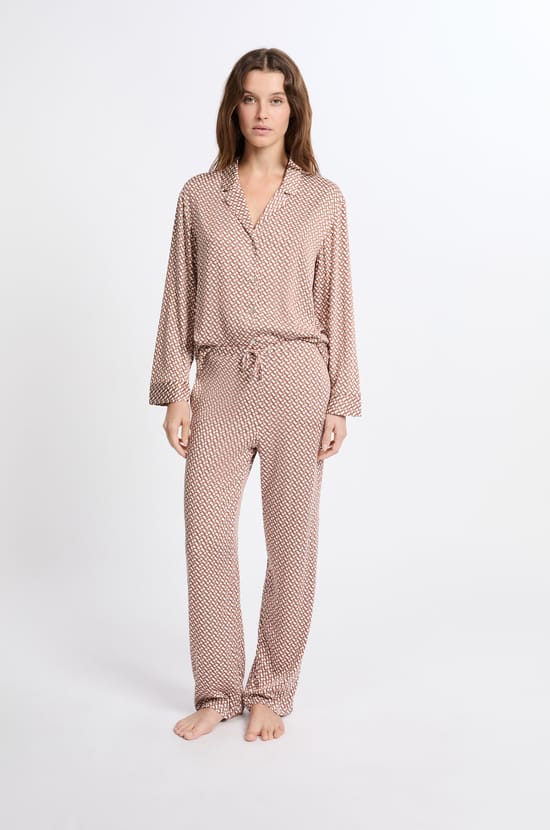 Chemise de pyjama à motifs;${refinementColor}