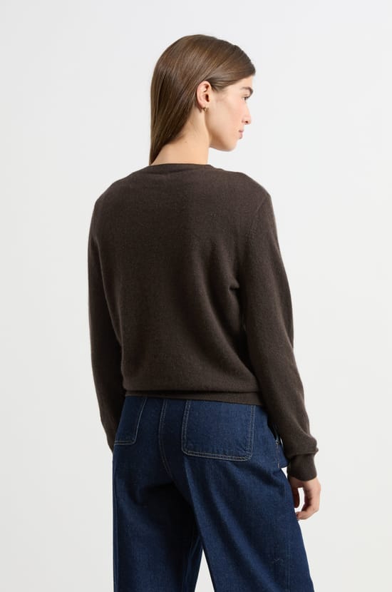 Pull col rond en cachemire;${refinementColor}