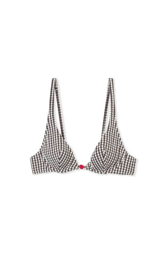Haut de maillot de bain corbeille vichy;${refinementColor}