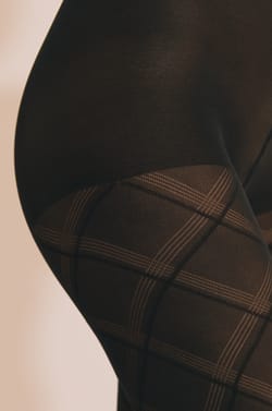 Collant opaque &agrave; motifs losanges - 60 Deniers ;${refinementColor}
