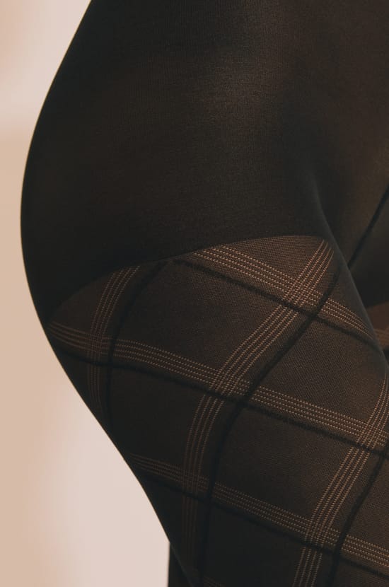 Collant opaque &agrave; motifs losanges - 60 Deniers ;${refinementColor}