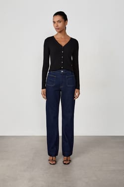 Gilet manches longues en maille fine;${refinementColor}