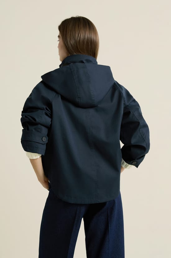 Trench &agrave; capuche avec coton;${refinementColor}